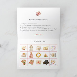 Tarjeta Festiva Bridal Shower Bingo Game Board3. Fun Party
