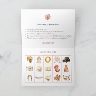 Tarjeta Festiva Bridal Shower Bingo Game Board4. Fun Party