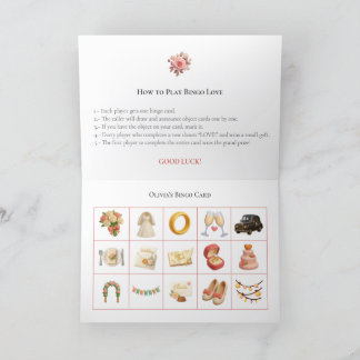 Tarjeta Festiva Bridal Shower Bingo Game Board4. Fun Party