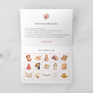 Tarjeta Festiva Bridal Shower Bingo Game Board6. Fun Party