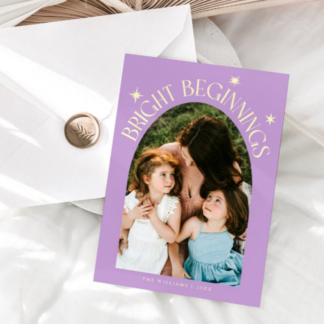 Tarjeta Festiva Bright Beginnings Lemon Wisteria Arch New Years (Subido por el creador)