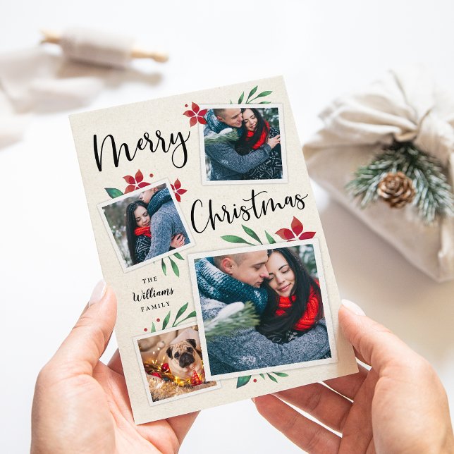 Tarjeta Festiva Bright Boughs | Navidades de varios Collages de fo (Subido por el creador)