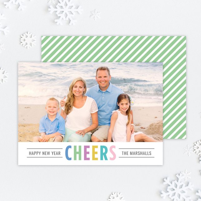 Tarjeta Festiva Brillantes aplausos Green Happy New Year Photo (Subido por el creador)
