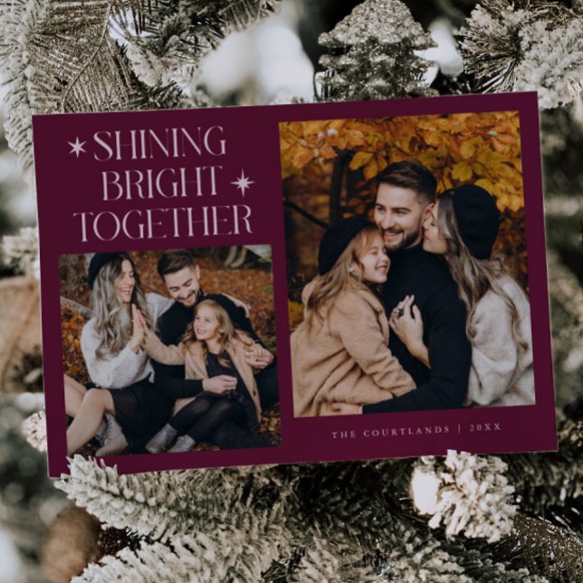 Tarjeta Festiva Brillantes estrellas brillantes Cranberry Multi Ph (Subido por el creador)