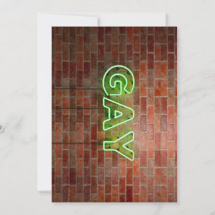 Tarjeta Festiva Brillantes ladrillos verdes del neón de SlipperyJo