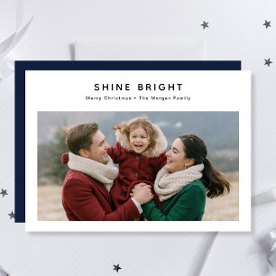 Tarjeta Festiva Brillantes Navidades Minimalistas modernos foto