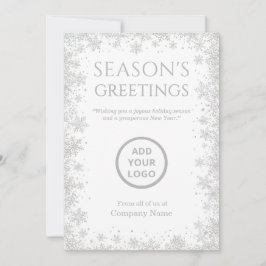 Tarjeta Festiva Brillo Blanco de Invierno