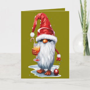 Tarjeta Festiva Brindis de bebida mixta de color naranja a los mar
