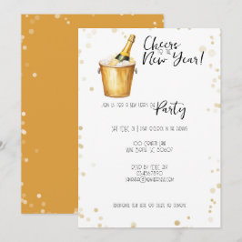 Tarjeta Festiva Brindis por la fiesta de Año Nuevo