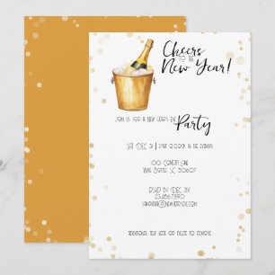 Tarjeta Festiva Brindis por la fiesta de Año Nuevo