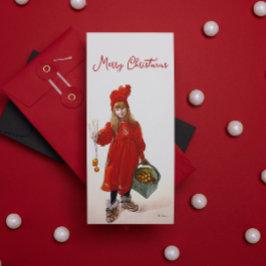 Tarjeta Festiva Brita como Navidades de arte de Iduna Carl Larsson