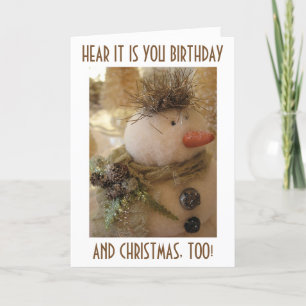 TARJETA FESTIVA BRITHDAY "A LA HORA DE LOS NAVIDADES" O DÍA... SNO