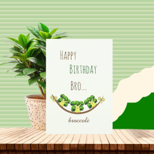 Tarjeta Festiva Broccoli divertido