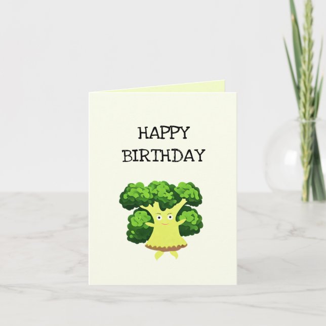 Tarjeta Festiva Brocoli verde dulce (Anverso)