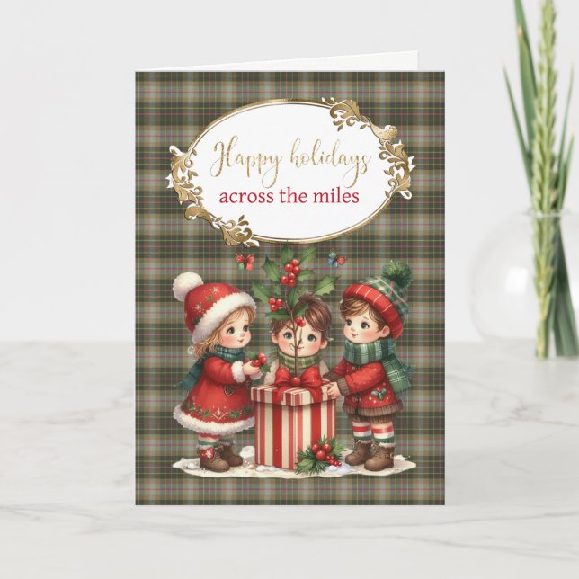 Tarjeta Festiva Brodie Hunting Original Scottish Tartán (Anverso)