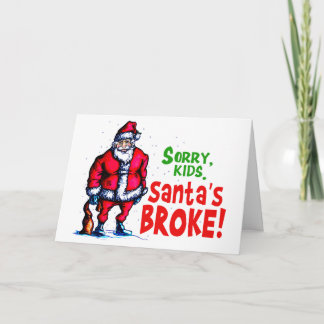 Tarjeta Festiva Broke de Santa