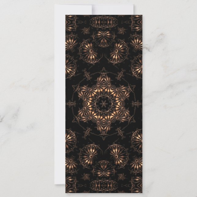 Tarjeta Festiva Bronce Age Mandala (Anverso)