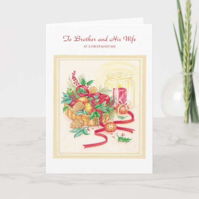 Tarjeta Festiva Brother y su esposa (Anverso)