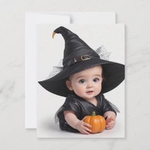 Tarjeta Festiva Bruja Bebé Adorable