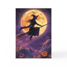 Bruja de Halloween con Luz de Luna Espeluznante
