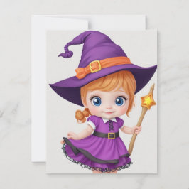 Tarjeta Festiva Bruja del bebé