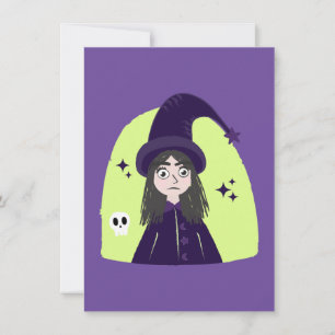 Tarjeta Festiva Bruja Encantadora Enfadada Adorable