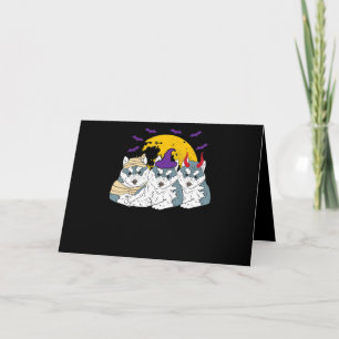 Tarjeta Festiva Bruja momia perro husky siberiano   regalo de hall