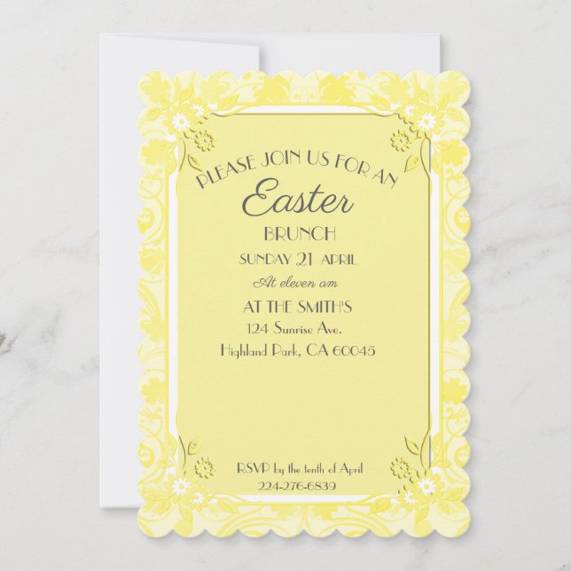 Tarjeta Festiva Brunch de Pascua (Anverso)