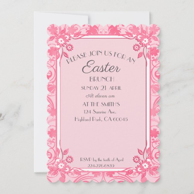 Tarjeta Festiva Brunch de Pascua (Anverso)