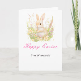 Tarjeta Festiva Brunch de Pascua de Conejo de Primavera