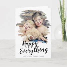 Tarjeta Festiva Brushed Happy Everything Portrait Photo