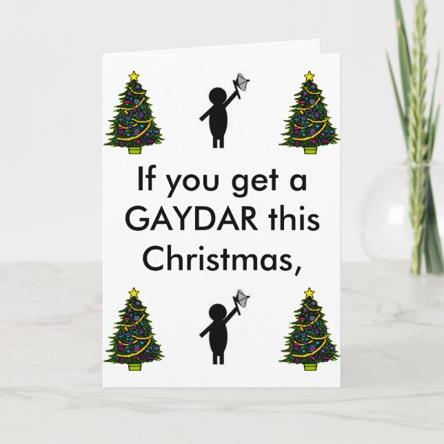 Tarjeta Festiva BSG gaydar, árbol de navidad, árbol de navidad, (Anverso)