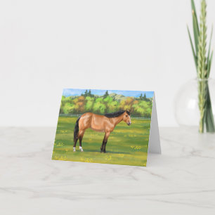 Tarjeta Festiva Buckskin Dun Quarter Horse