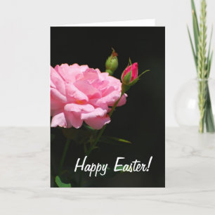 Tarjeta Festiva ¡Bud de un rosa, feliz Pascua!