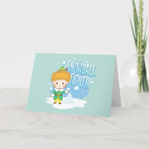 Tarjeta Festiva ¡Buddy the Elf Snowball Fight!