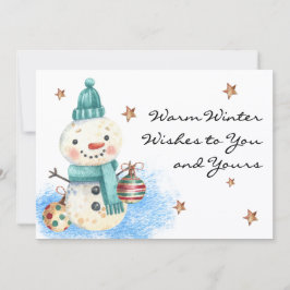 Tarjeta Festiva Budget Buy || Custom Winter Wishes Merry Christmas