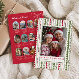 Tarjeta Festiva Budget What A Year Whimsical Twelve Photo collage