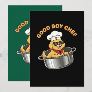 Tarjeta Festiva Buen Chico Chef Perro Cocinero