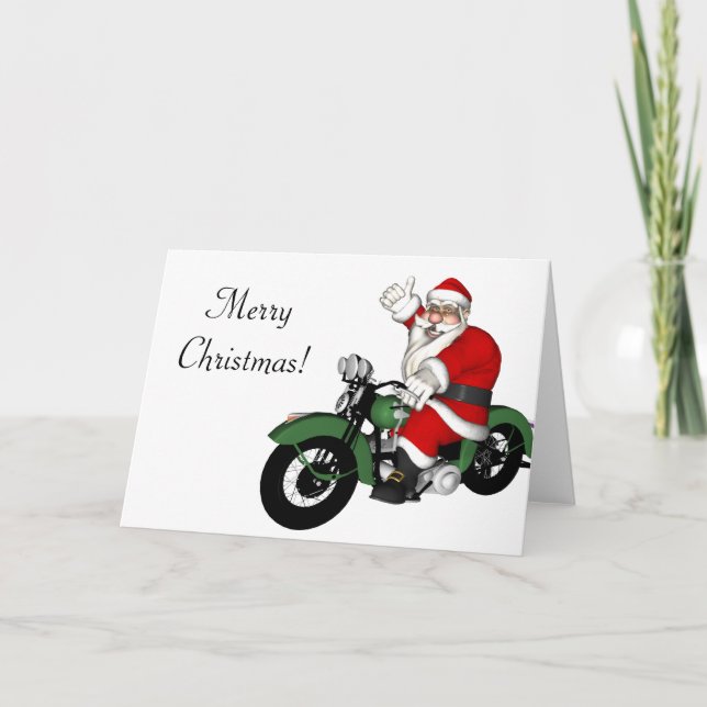 Tarjeta Festiva buen ciclista santa claus (Anverso)