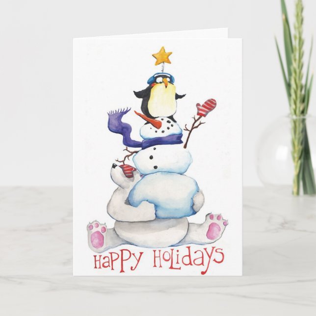 Tarjeta Festiva Buenas fiestas (Anverso)