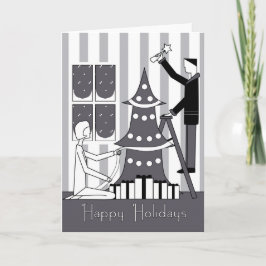 Tarjeta Festiva "Buenas fiestas" adornamiento del árbol