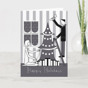 Tarjeta Festiva "Buenas fiestas" adornamiento del árbol