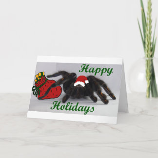 Tarjeta Festiva ¡Buenas fiestas! ¿… con un Tarantula?