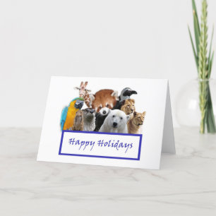 Tarjeta Festiva ¡Buenas fiestas de nuestro parque zoológico!