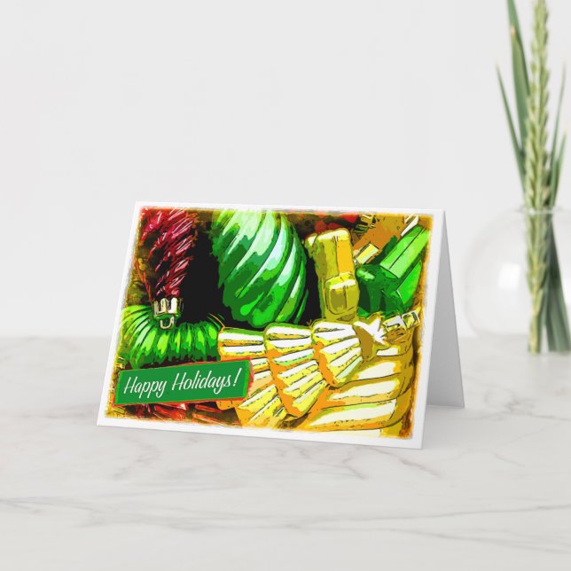 Tarjeta Festiva Buenas fiestas diseño 3 (Anverso)