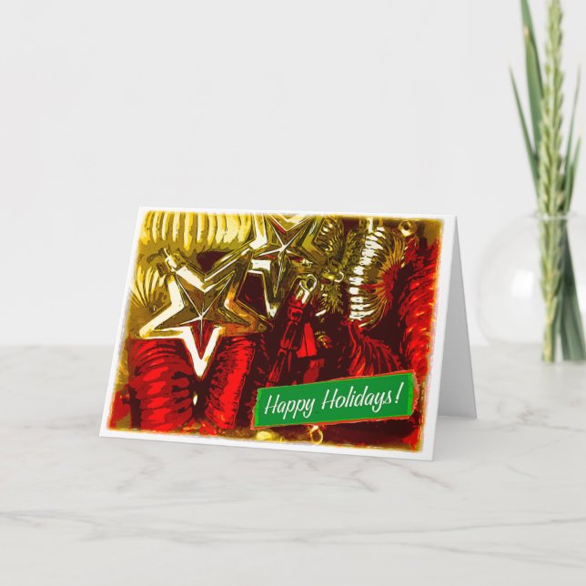 Tarjeta Festiva Buenas fiestas diseño 5 (Anverso)