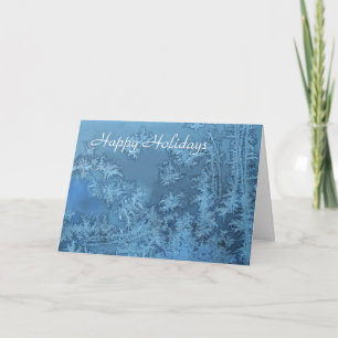 Tarjeta Festiva Buenas fiestas invierno azul Frost