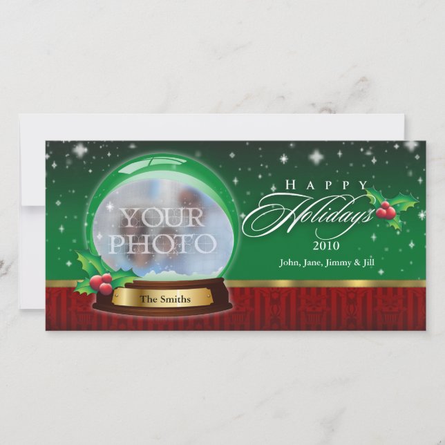 Tarjeta Festiva Buenas fiestas personalizable del globo de la (Anverso)