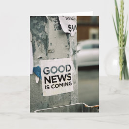 Tarjeta Festiva BUENAS NOTICIAS Texto personalizado Año Nuevo