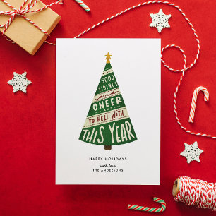 Tarjeta Festiva Buenos consejos y vituperación e infortunio con es